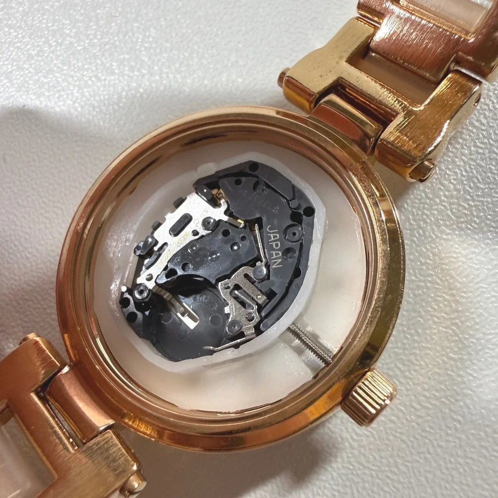 RELIC Rose Gold Tone Crystal Bezel Women Watch ZR34335 WORKS w/ New Battery Inc.